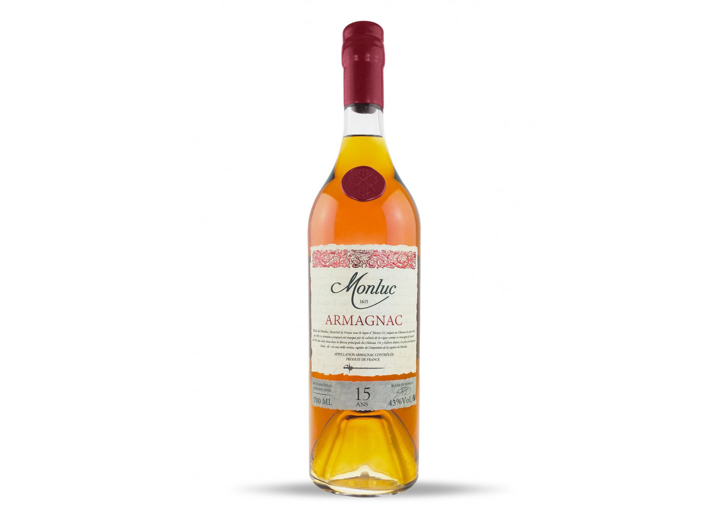Armagnac Monluc 15 Years old - Bonjour Drinks 