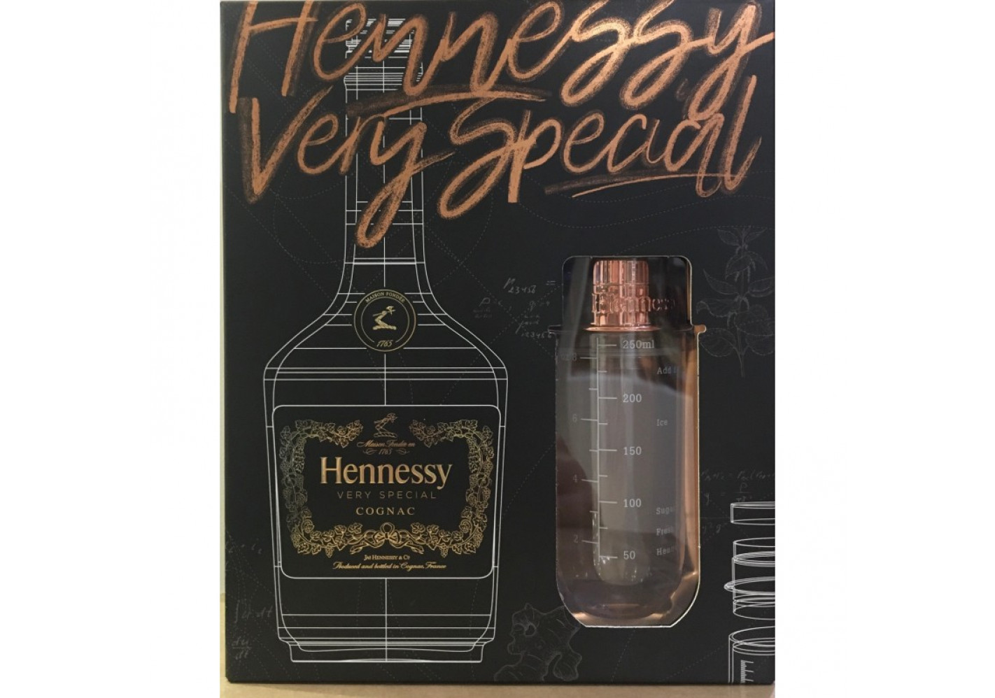 Cognac bottle Hennessy Very Special 70 cl 40 % with box