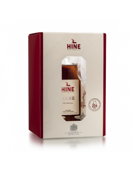 Hine VSOP Rare Fine Champagne Cognac + 2 Glasses 04