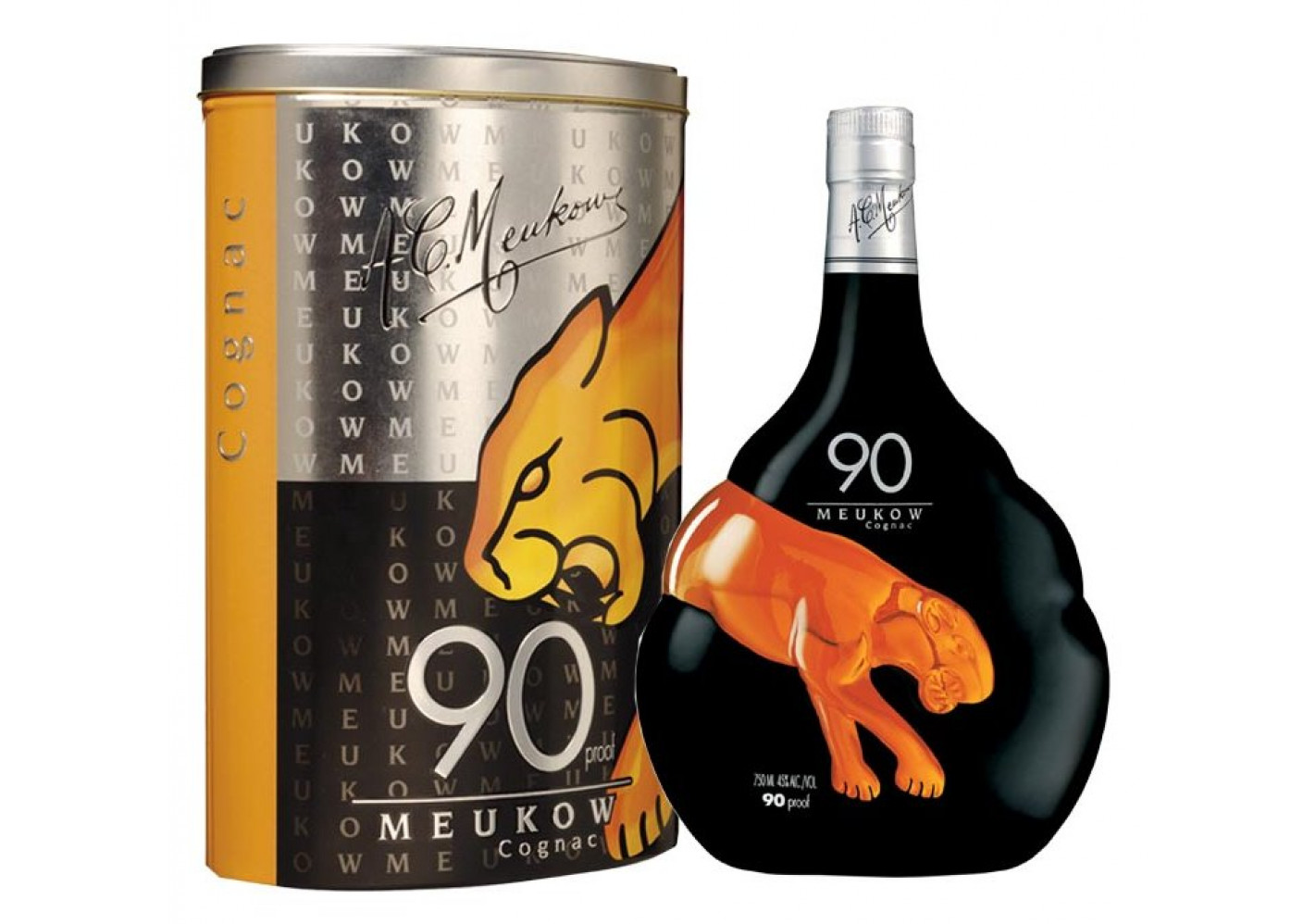 Acheter Meukow Cognac VS, Coffret 1 bouteille de 70cl + 2 verres