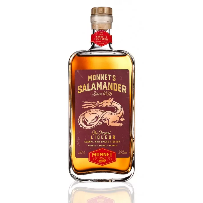 Monnet Salamander Cognac und Gewürze Likör 01