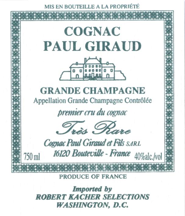 Cognac Label Paul Giraud