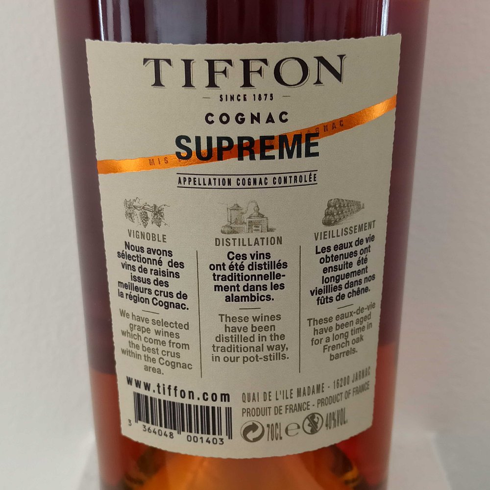 Tiffon Supreme back label
