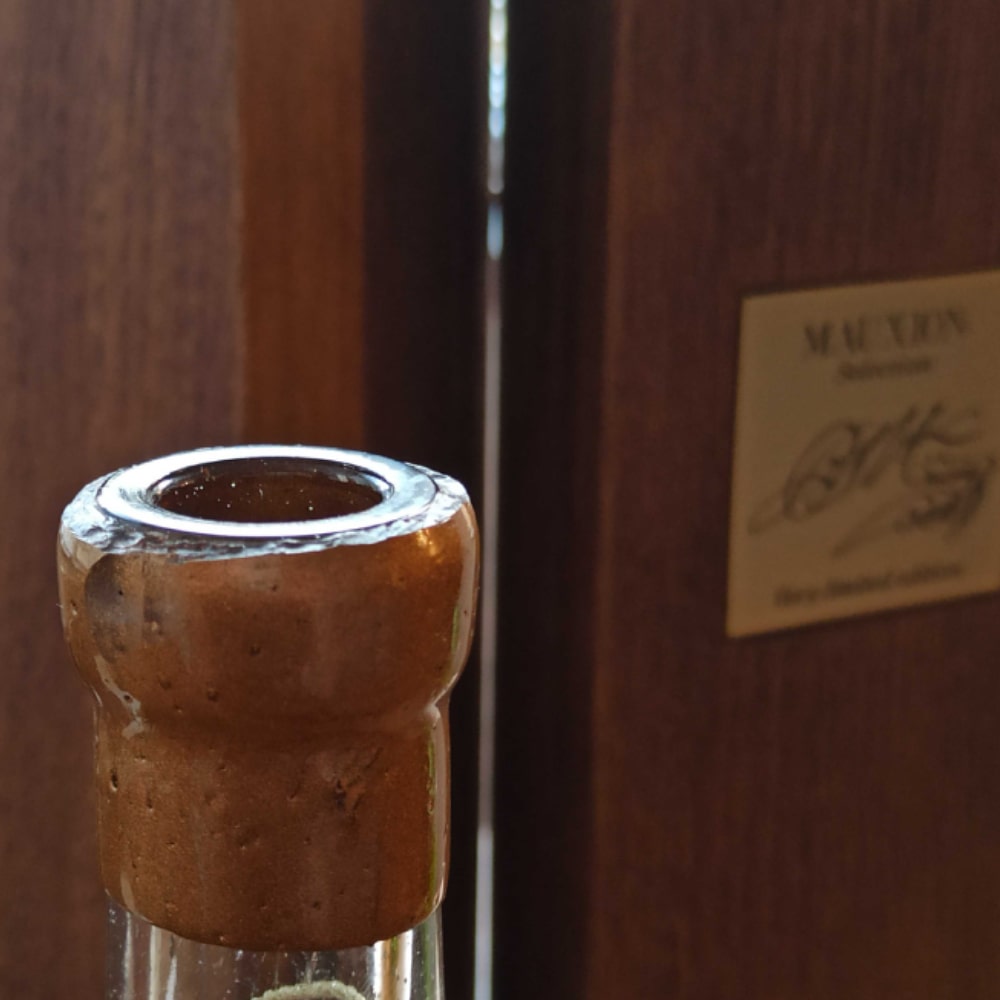 Mauxion Sélection Multimillésimes Cognac opened wax-sealed bottle